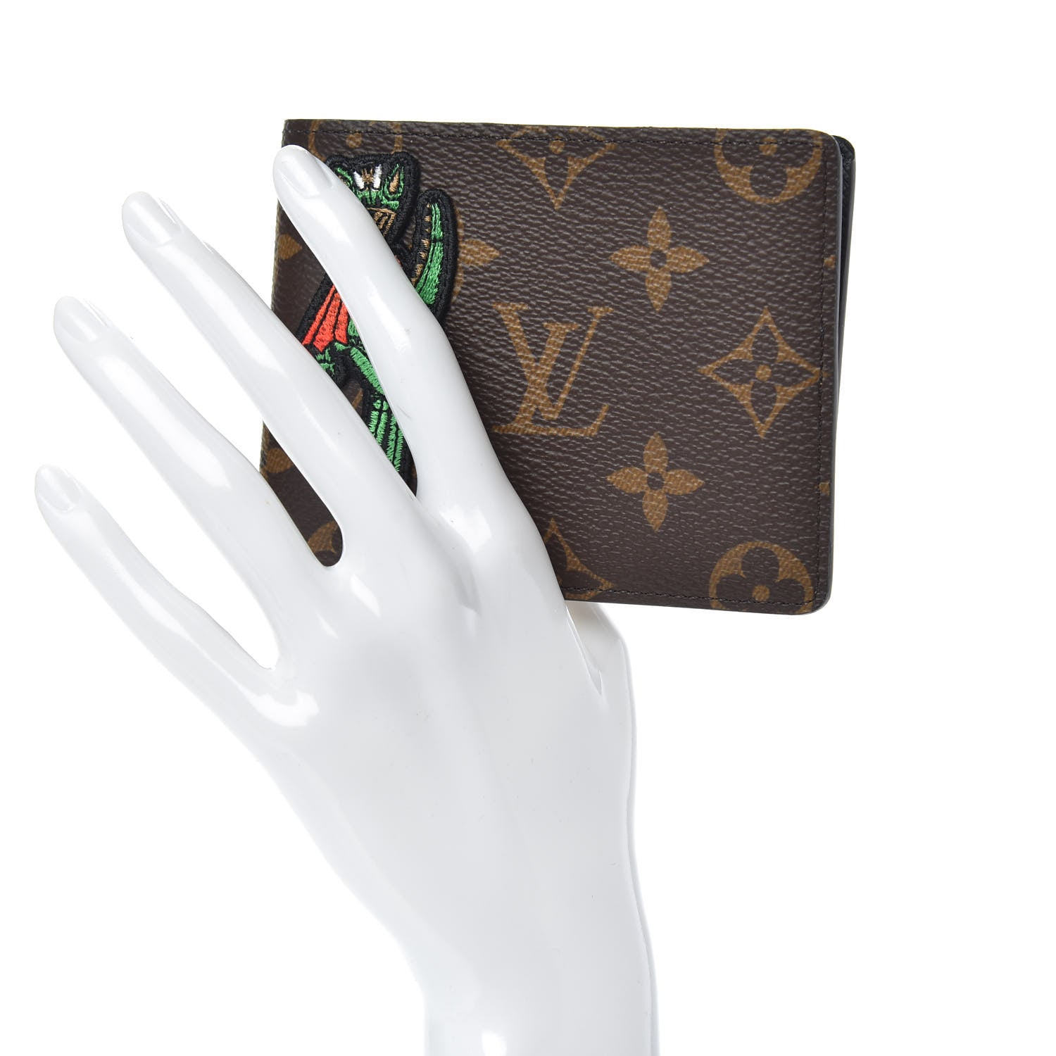 Louis Vuitton Monogram Embroidered Cartoon LV Friends Slender Wallet 2 of 6