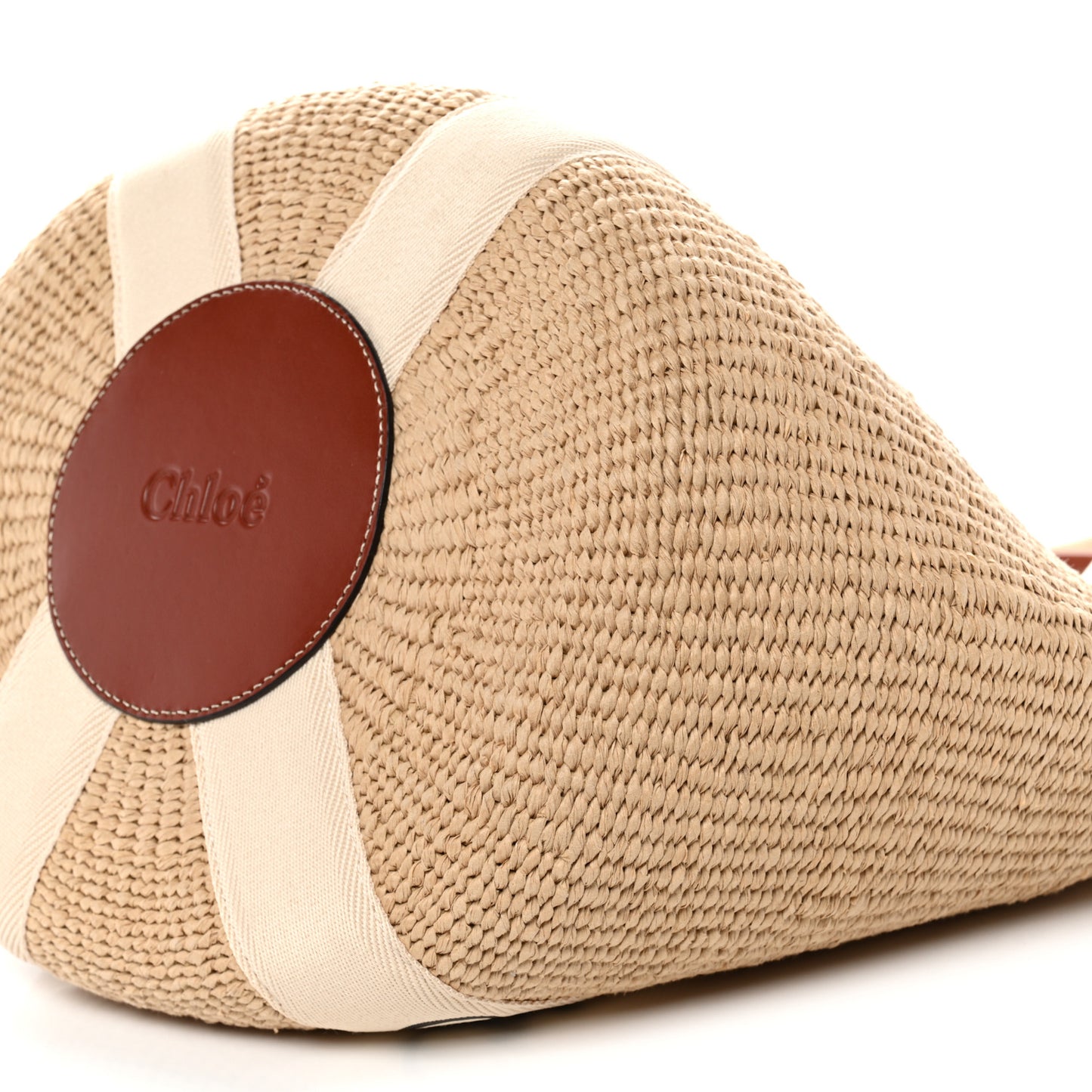Raffia Large Woody Tote White