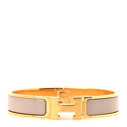 Hermes Enamel Narrow Clic Clac H Bracelet GM Marron Glace 1 of 5