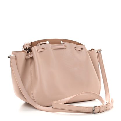 Alaia Calfskin Drawstring Shoulder Bag Sable 3 of 15