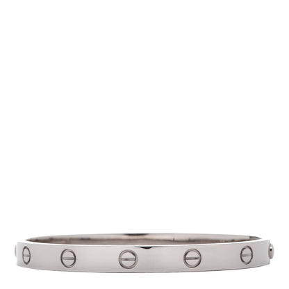 Cartier 18K White Gold LOVE Bracelet 18 3 of 5
