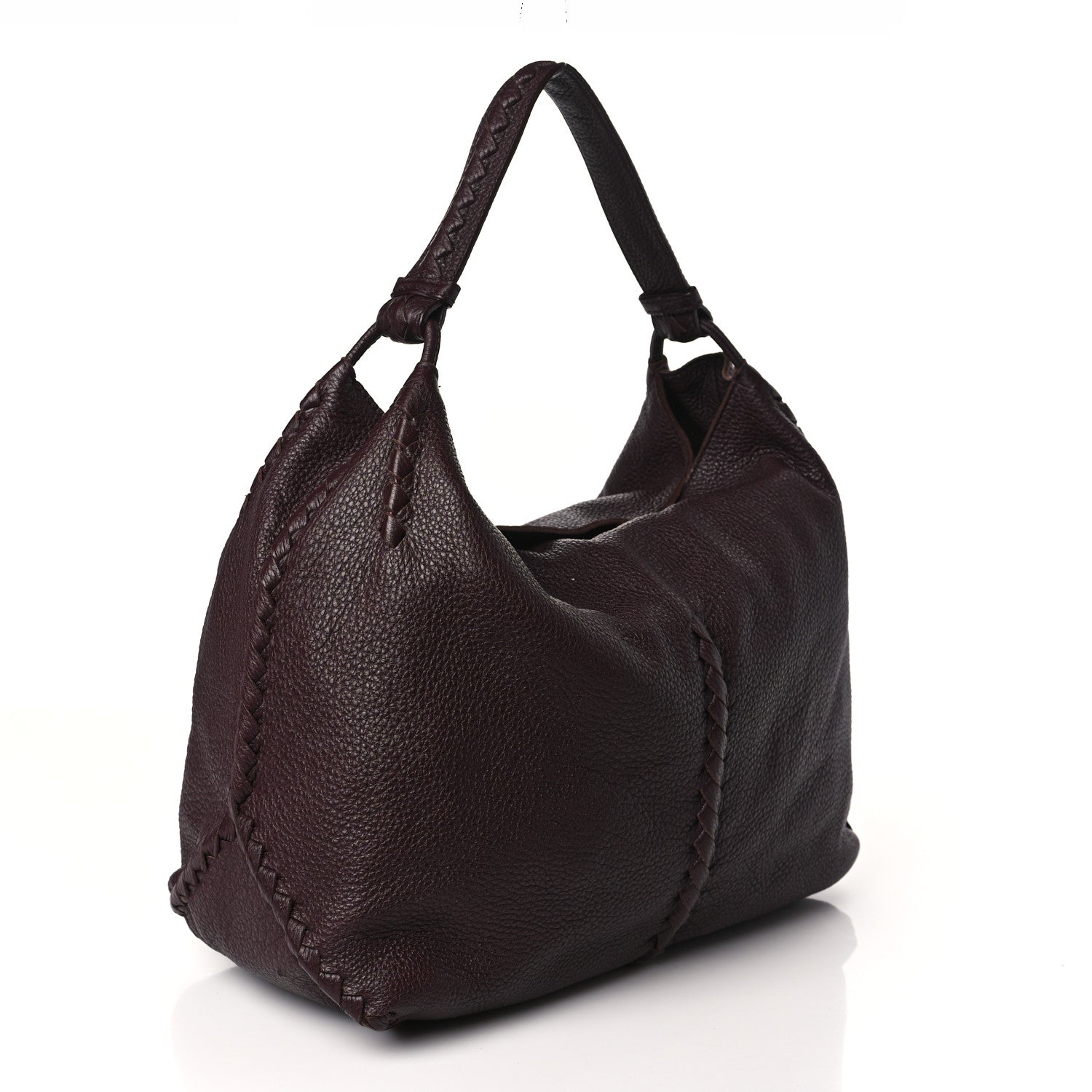 Bottega Veneta Washed Cervo Deerskin Hobo Burgundy 3 of 9