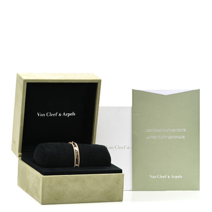 Van Cleef & Arpels 18K Yellow Gold Perlee Signature Bangle Bracelet S 4 of 4