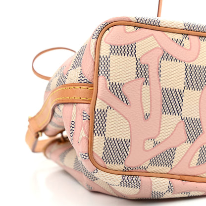 Louis Vuitton Damier Azur Tahitienne Nano Noe Rose Ballerine 8 of 9