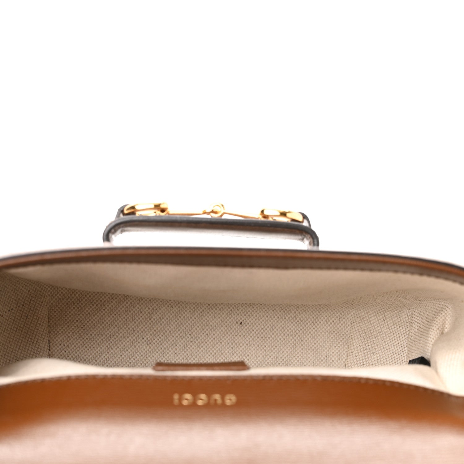 Gucci GG Supreme Monogram Web Mini Horsebit 1955 Shoulder Bag Beige Brown Sugar 5 of 10
