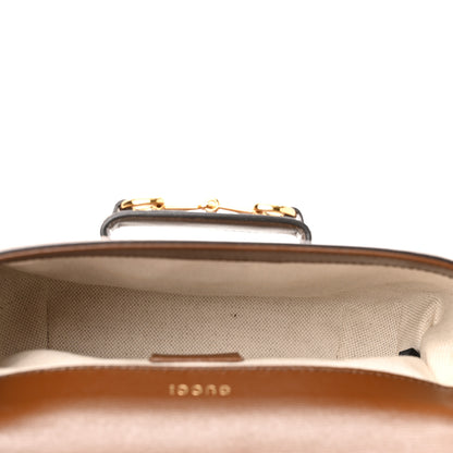 Gucci GG Supreme Monogram Web Mini Horsebit 1955 Shoulder Bag Beige Brown Sugar 5 of 10