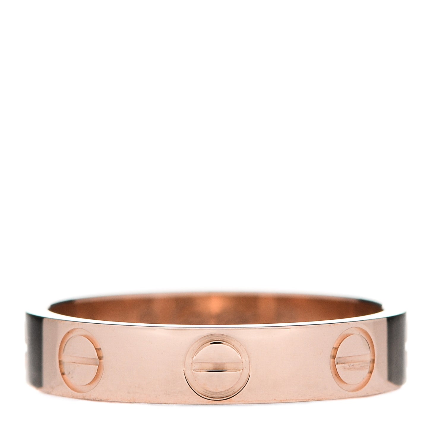 18K Pink Gold 3.5mm LOVE Wedding Band Ring 48 4.5