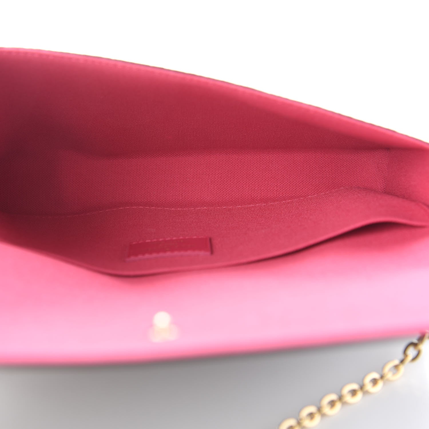 Louis Vuitton Monogram 2021 Christmas Animation Hollywood Pochette Felicie Chain Wallet Fuchsia 8 of 9