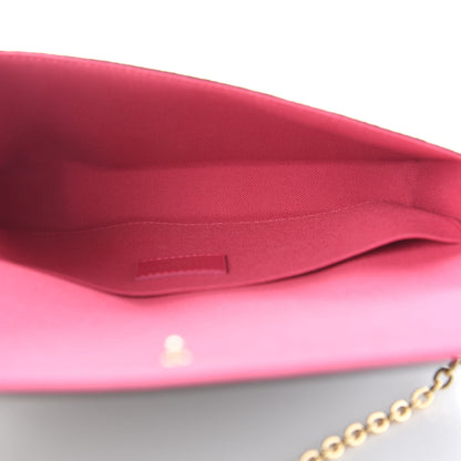 Louis Vuitton Monogram 2021 Christmas Animation Hollywood Pochette Felicie Chain Wallet Fuchsia 8 of 9