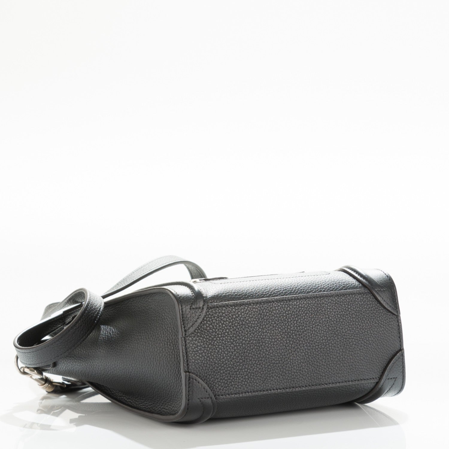 Celine Drummed Calfskin Nano Luggage Black 10 of 12