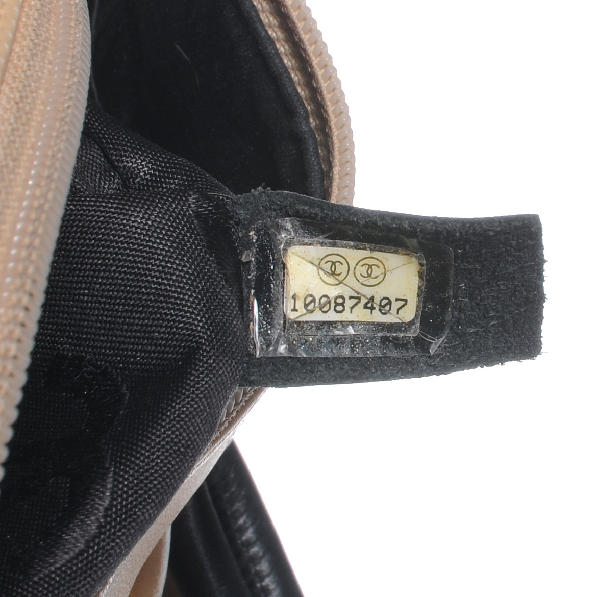 Chanel Calfskin Quilted Large Cambon Multipocket Reporter Beige Black 7 of 7