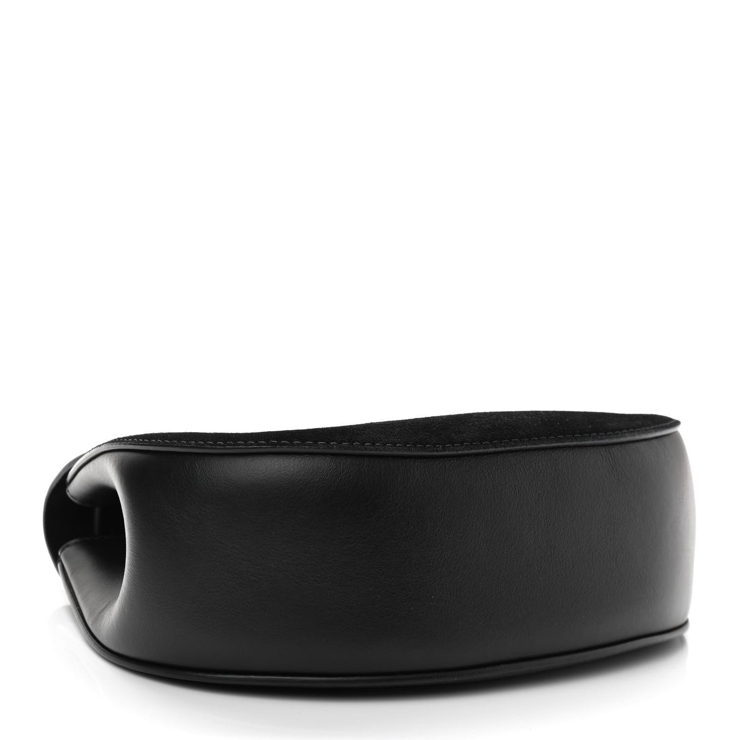 Suede Smooth Calfskin Drew Shoulder Bag Black
