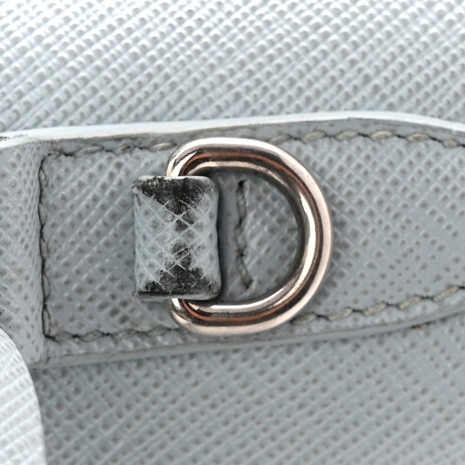Prada Saffiano Lux Sound Top Handle Light Blue 14 of 17
