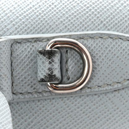 Prada Saffiano Lux Sound Top Handle Light Blue 14 of 17