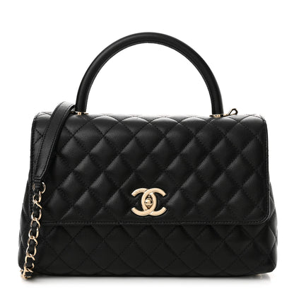 Chanel Caviar Quilted Small Coco Handle Flap Black 1 of 11