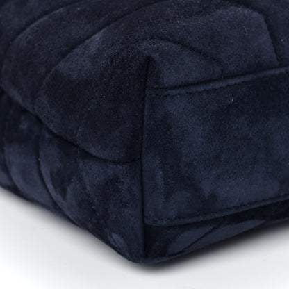 Saint Laurent Suede Toy Loulou Shoulder Bag Deep Marine 10 of 14