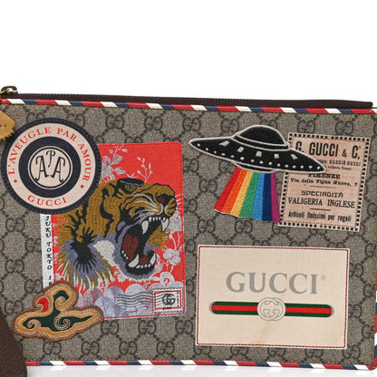 Gucci GG Supreme Monogram Courrier Documents Holder Beige New Acero 8 of 12