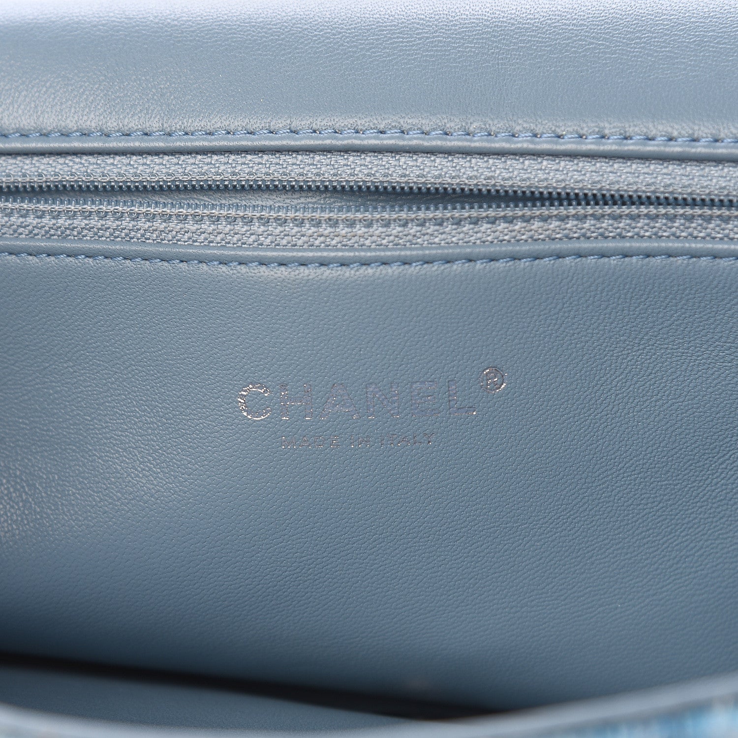 Chanel Sequin Large Waterfall Flap Light Blue 6 of 11