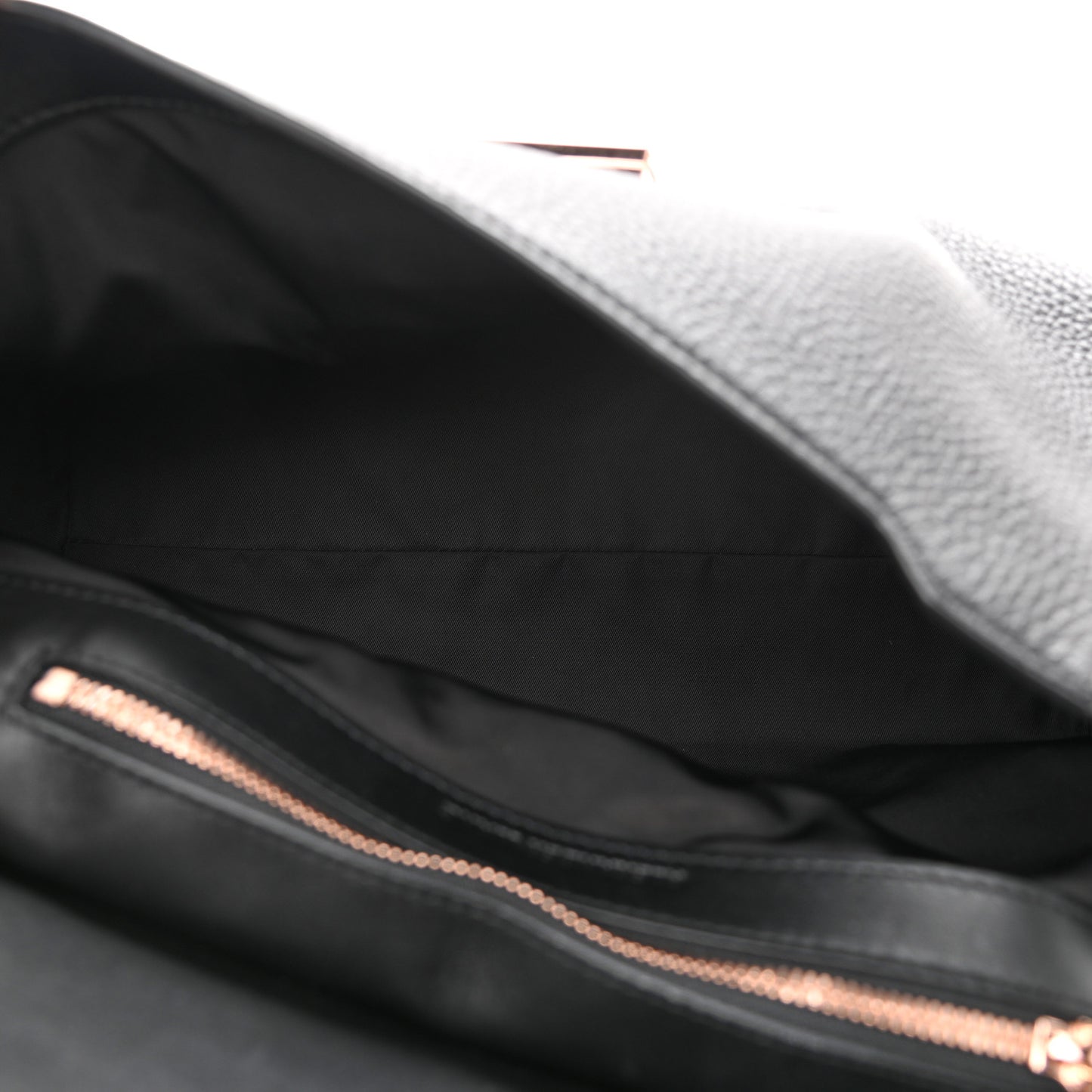 Calfskin Large Marion Black Rose Gold Hardware
