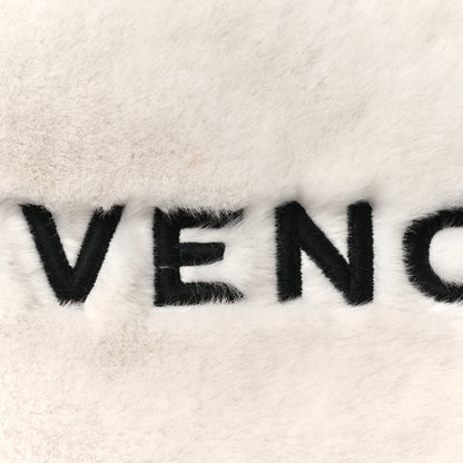 Givenchy Faux Fur Two Tone Large GV3 Pouch Wristlet Black White 8 of 10