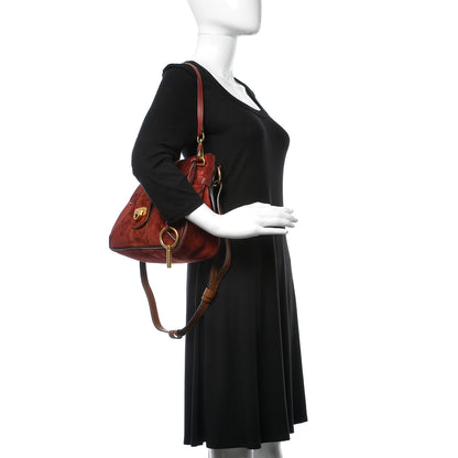 Chloe Suede Small Lexa Shoulder Bag Sienna Red 2 of 10
