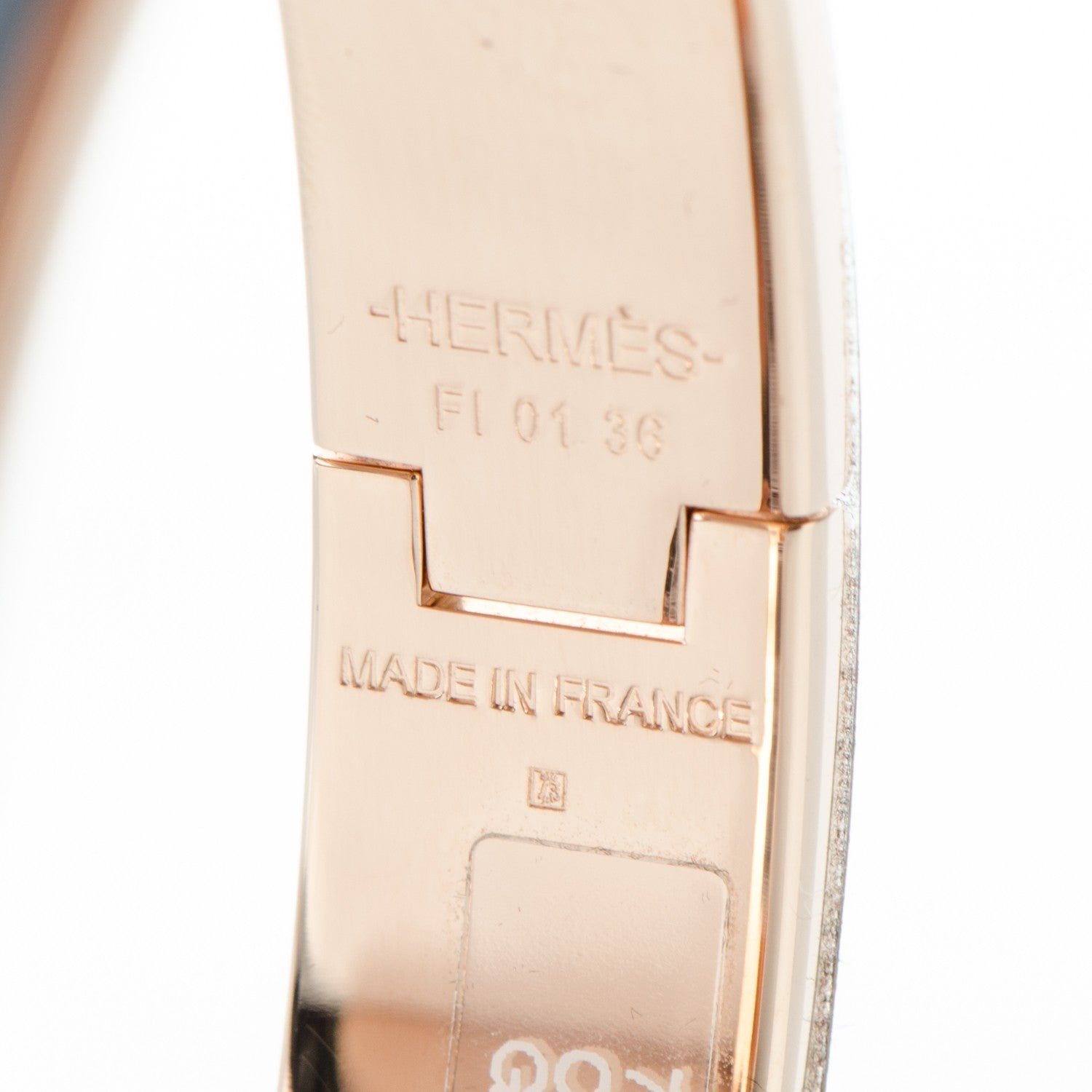 Hermes Enamel Narrow Clic Clac H Bracelet PM Gris Orage 4 of 5