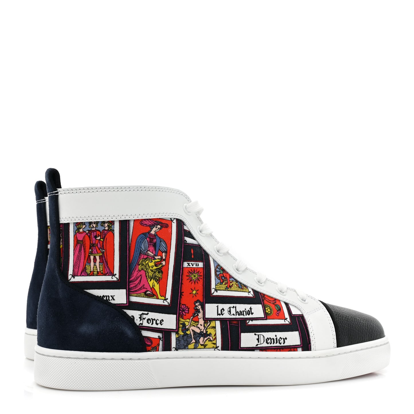 Mens Louis Tarot Print Orlato Flat Sneakers 44 Black Multicolor