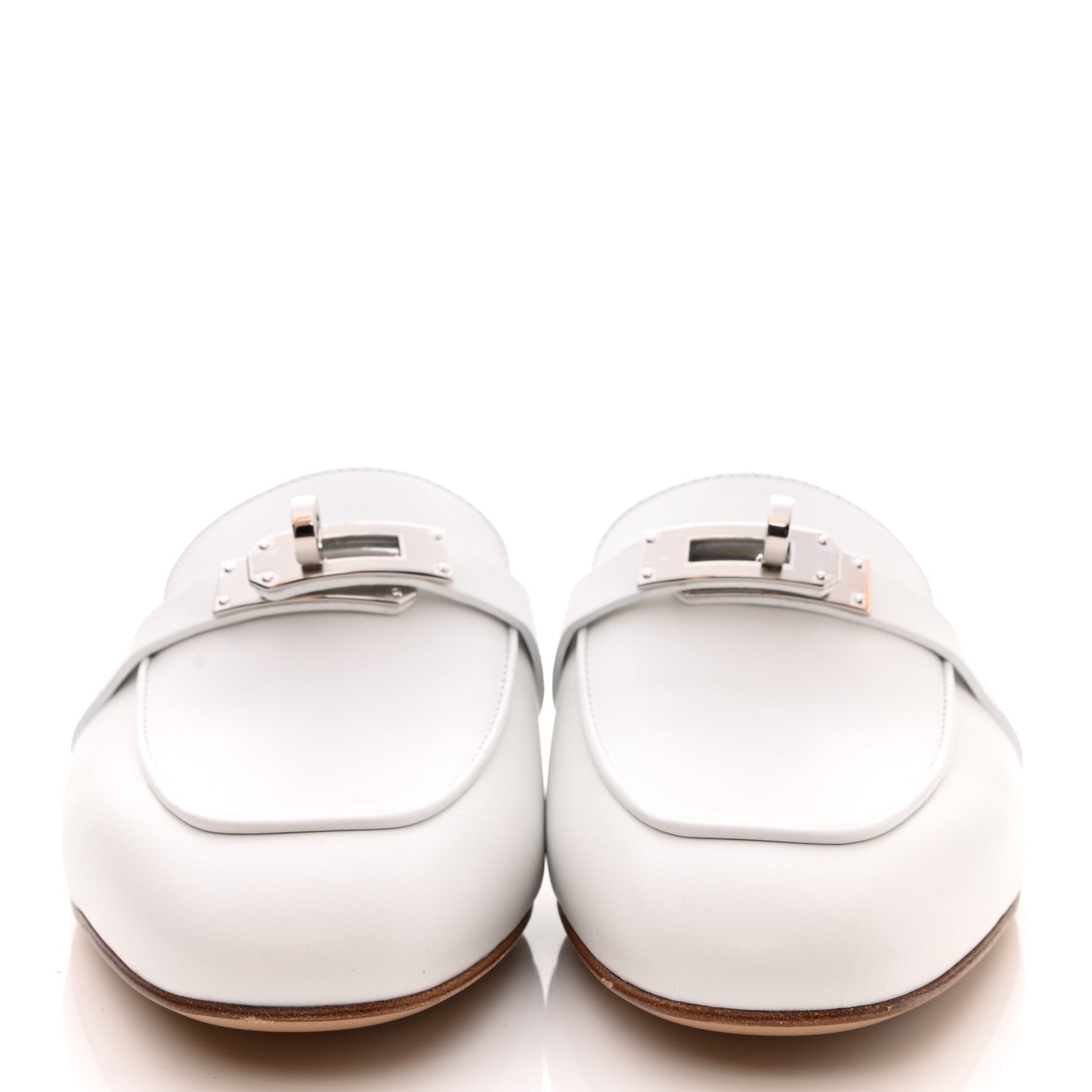 Hermes Calfskin Oz Mules 35 White 2 of 9