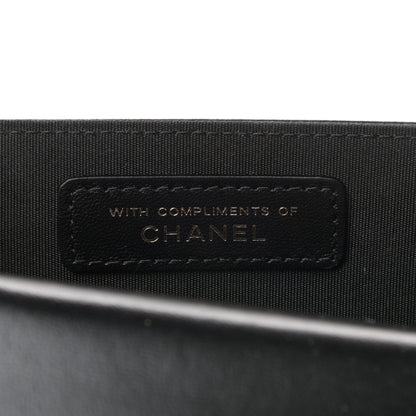 Chanel Lambskin Quilted CC Button Flap Card Holder Black 8 of 9