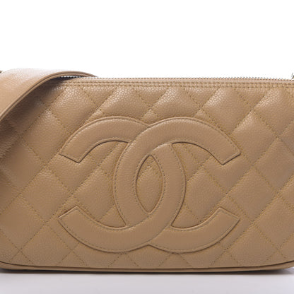 Chanel Caviar Quilted Timeless CC Shoulder Bag Beige 10 of 15