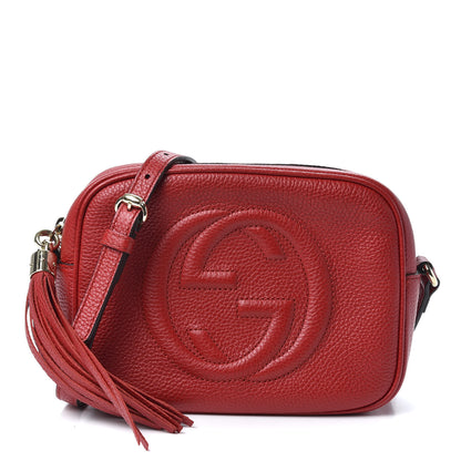 Gucci Pebbled Calfskin Small Soho Disco Bag Tabasco Red 1 of 9