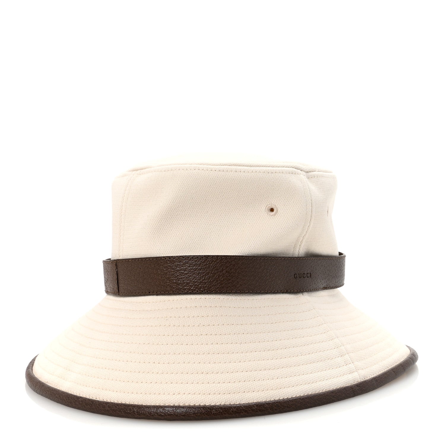 Gucci Cotton Textured Dollar Calfskin Bucket Hat XL Beige New Acero 1 of 8