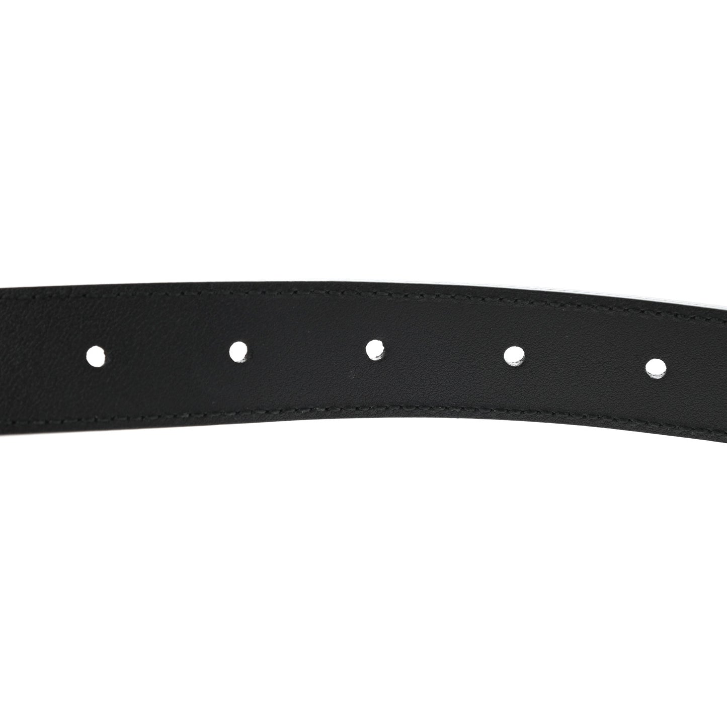 Moon Calfskin Torchon Double G 25mm Belt 75 30 Black
