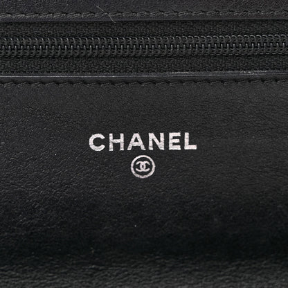 Chanel Glazed Calfskin Boy Wallet On Chain WOC Black 6 of 16