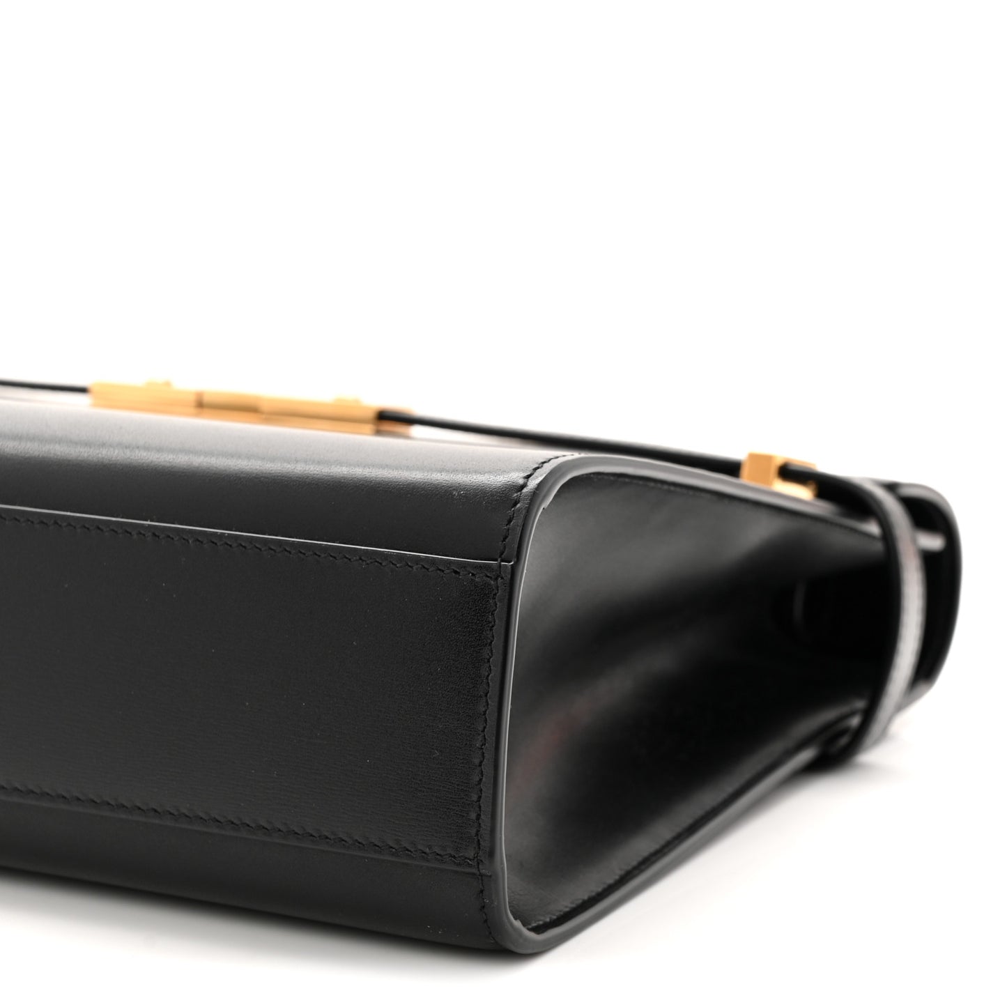 Smooth Calfskin Manhattan Shoulder Bag Black