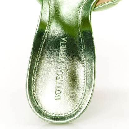 Bottega Veneta Metallic Nappa Reflection Matelasse Padded Mule Sandals 39.5 Pistachio 7 of 10