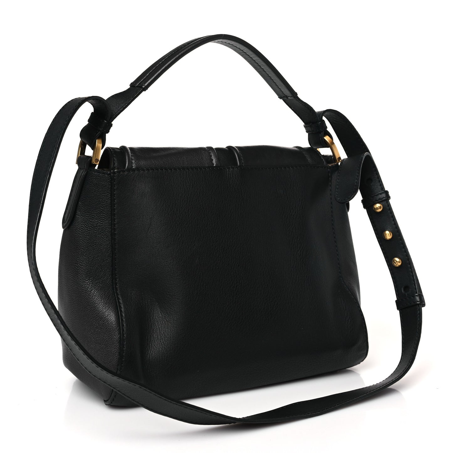 Vitello Dolce Marmol Anna Shoulder Bag Black