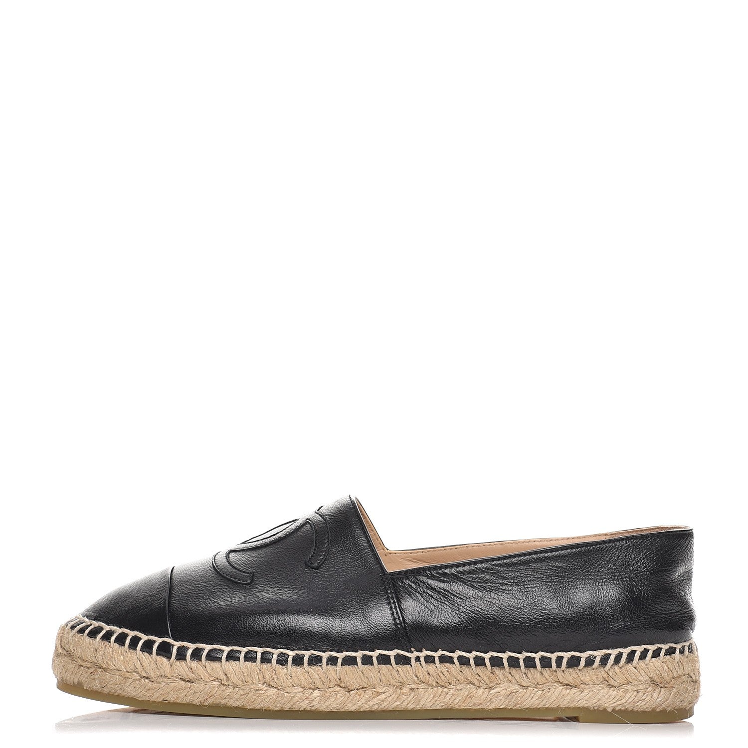Chanel Lambskin CC Espadrilles 37 Black 1 of 11