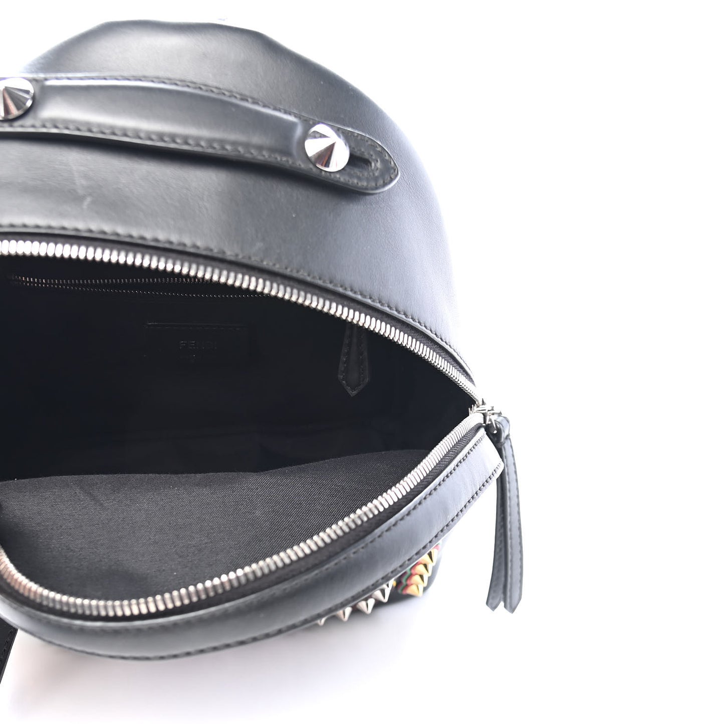 Vitello Century Fun Fair Metal Studded Mini Backpack Black Multicolor