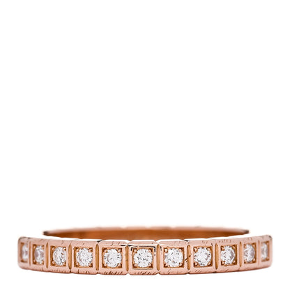 Chopard 18K Rose Gold Diamond Ice Cube Half Set Band Ring 50 5.25 1 of 6
