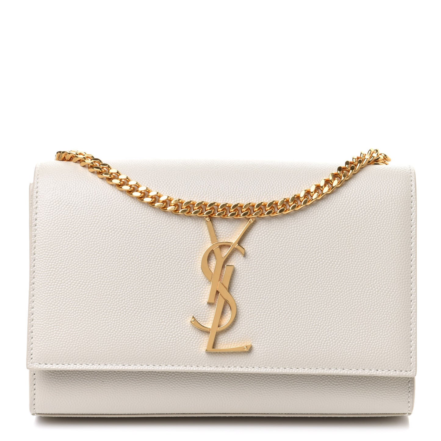Grain De Poudre Small Monogram Kate Satchel Crema Soft