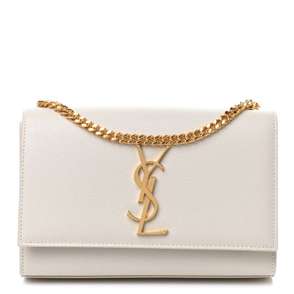 Saint Laurent Grain De Poudre Small Monogram Kate Satchel Crema Soft 1 of 12