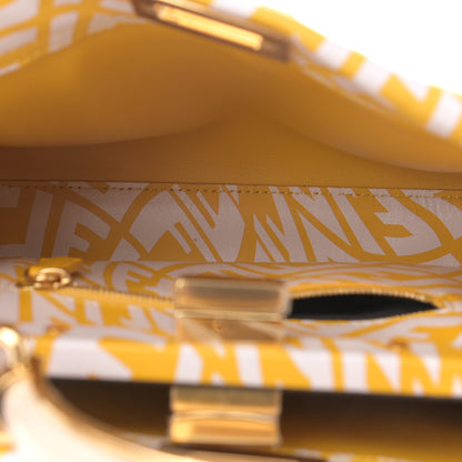Fendi X SARAH COLEMAN Vitello Liberty Shiny Nappa Plexiglass FF Vertigo Mini Peekaboo Iconic Satchel Mimosa White 6 of 12