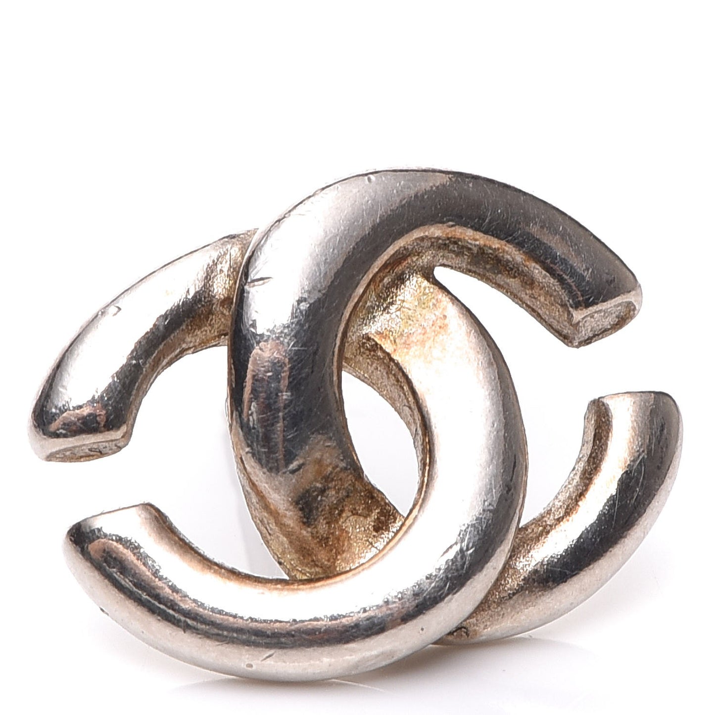 Metal CC Earrings Silver