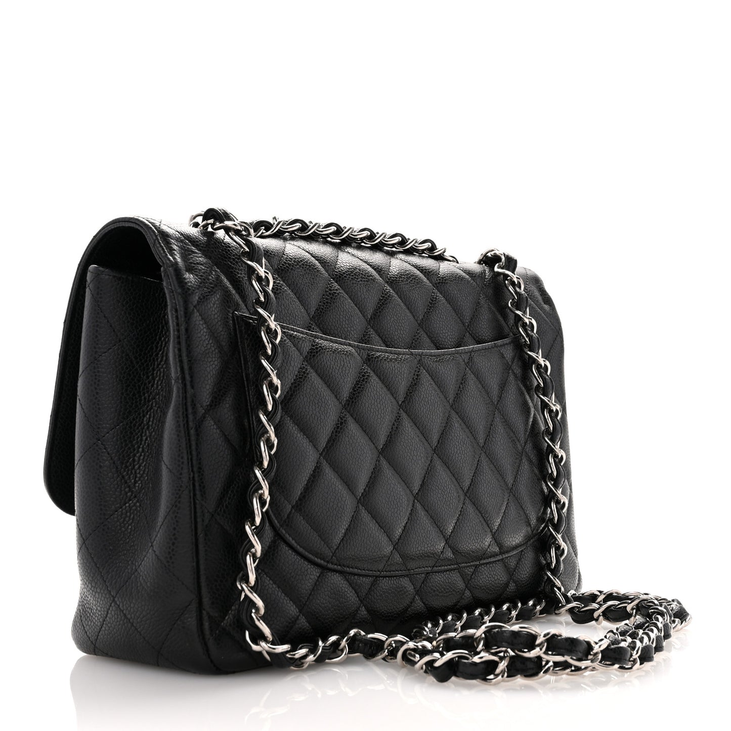 Caviar Quilted Jumbo Single Flap Black