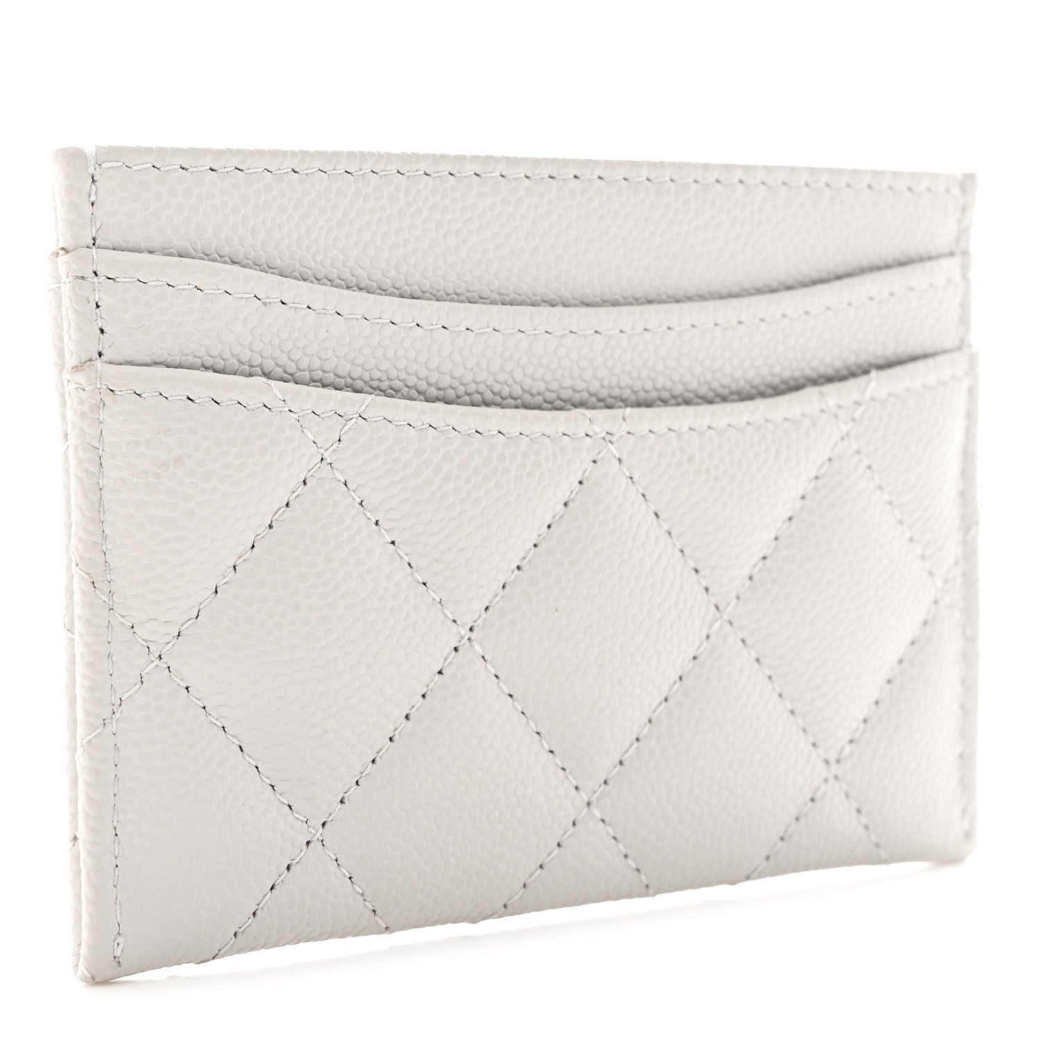 Chanel Caviar Quilted Card Holder Grey 3 of 9