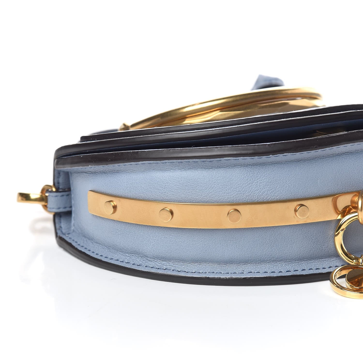 Chloe Calfskin Small Nile Bracelet Minaudiere Bag Washed Blue 5 of 10