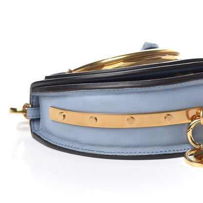 Chloe Calfskin Small Nile Bracelet Minaudiere Bag Washed Blue 5 of 10