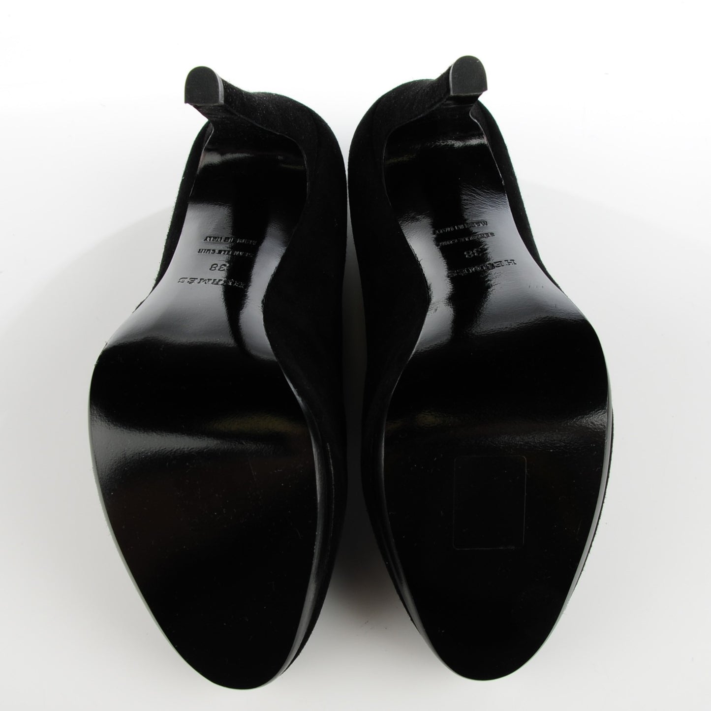 Goatskin Suede Florida Pumps 38 Black