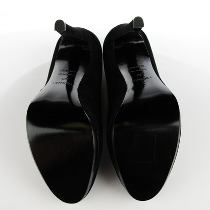 Hermes Goatskin Suede Florida Pumps 38 Black 5 of 8